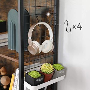 Produktbild für Bücherregal Vasagle LBC023B01, schwarz / vintage braun