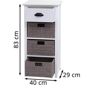 Produktbild für Kommode Mendler HWC-K84, 97645, grau / weiß