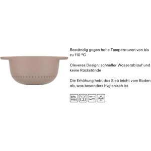 Produktbild für Seiher Mepal Chef It Chalk, mit 2 Griffen, aus Kunststoff