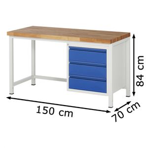 Produktbild für Werkbank Rau Basic 8157-1, blau
