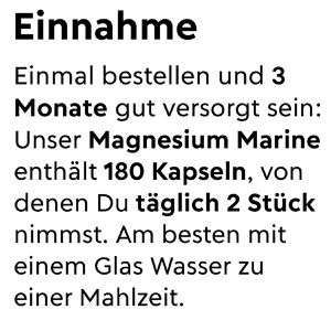 Produktbild für Magnesium gloryfeel Marine, 180 Kapseln