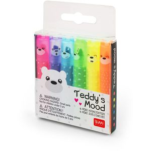 Produktbild für Textmarker Legami Teddys Mood, 6 Stück
