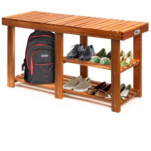 Produktbild für Schuhbank CASARIA 105377, braun, aus Holz