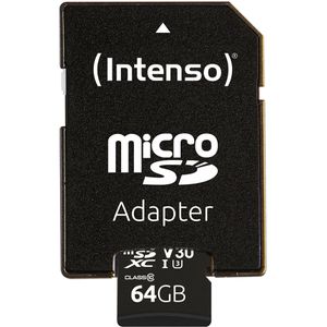 Produktbild für Micro-SD-Karte Intenso Professional 3433490, 64GB