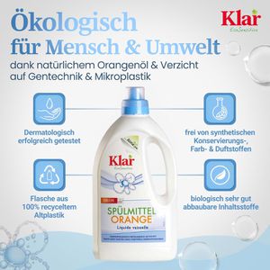Produktbild für Spülmittel Klar EcoSensitive, Orangenduft, Konzentrat