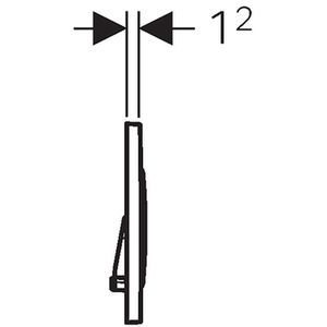 Produktbild für Betätigungsplatte Geberit Sigma20, aus Kunststoff, für WC