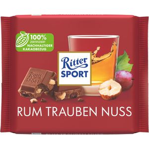 Tafelschokolade Ritter-Sport Rum Trauben Nuss
