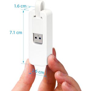 Produktbild für USB-Adapter TP-Link UE200, blau / weiß