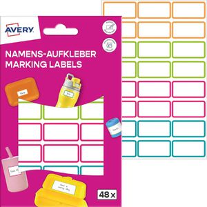 Namensetiketten Zweckform NAME48C, 4 Farben