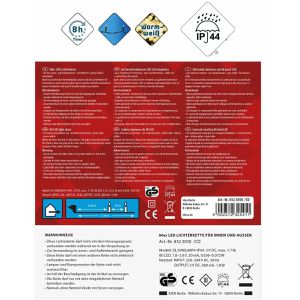 Produktbild für Lichterkette Idena 8325058, 80 LED, innen + außen