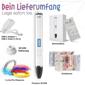Produktbild für 3D-Stift Filapen FP-04 Pro Set, weiß