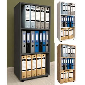 Produktbild für Aktenregal VCM Ulas 3-Fach, 918443, Holz