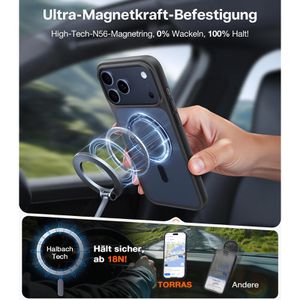 Produktbild für Handyhülle Torras Guardian Magnetic Series, MagSafe, schwarz