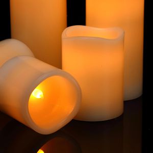 Produktbild für LED-Kerze Deuba Echtwachs creme