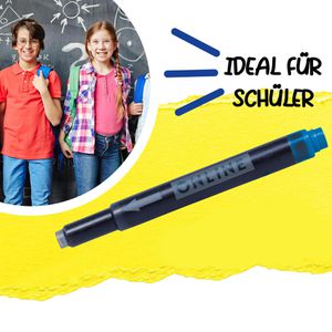 Produktbild für Füllerpatronen Online 70049 Kombipatrone, blau