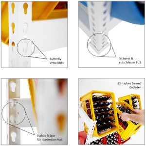 Produktbild für Getränkekistenregal PROREGAL Camel, für 6 Kisten