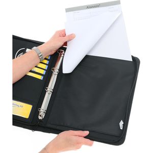 Produktbild für Schreibmappe Alassio 30060, Office Set, schwarz, Kunstleder