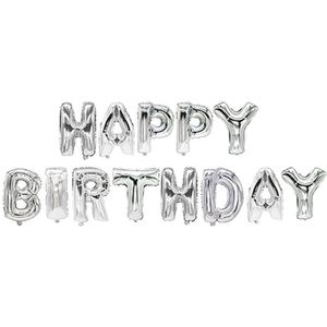 Produktbild für Luftballons Papstar 86800 Happy Birthday, silber