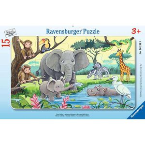Puzzle Ravensburger 06136, Tiere Afrikas
