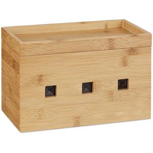 Produktbild für Kabelbox Relaxdays 10022184, aus Bambus / Holz