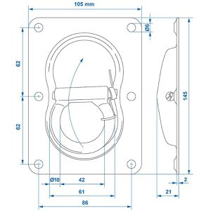 Produktbild für Zurrösen ProPlus 342144 für Anhänger &amp; Transporter