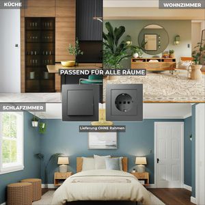 Produktbild für Lichtschalter McPower Flair anthrazit