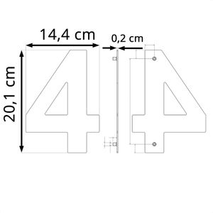 Produktbild für Hausnummer Metzler Arial, anthrazit aus Edelstahl