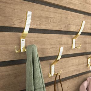 Produktbild für Garderobenhaken SO-TECH Jasmin, 117378, messingoptik / gold