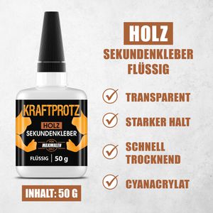 Produktbild für Sekundenkleber Kraftprotz Holz, KPFH50