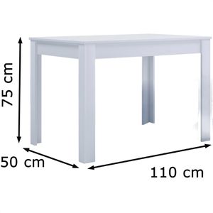 Produktbild für Esstisch VCM Esal XL,914445, weiß, 3-teilig