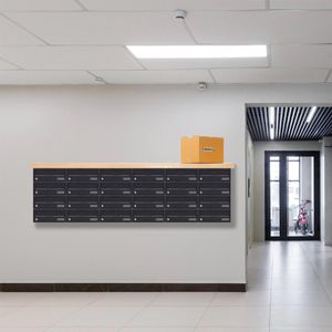 Produktbild für Briefkasten Rottner T05830 ELMMZ, schwarz, aus Stahl