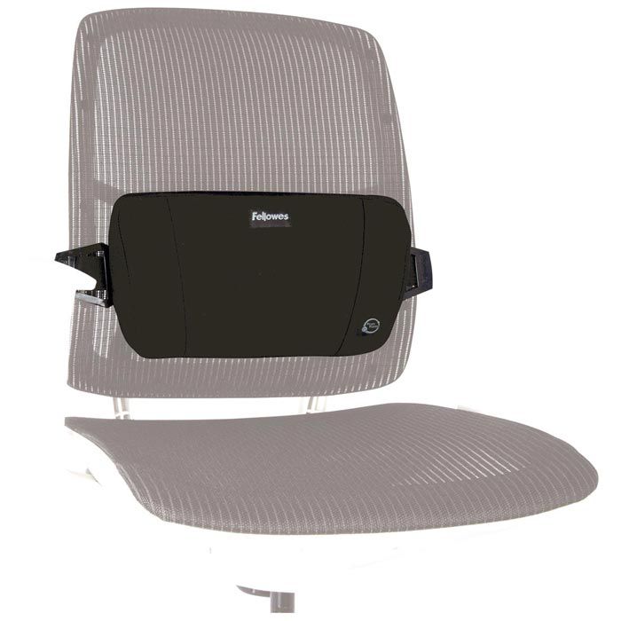 Fellowes Rückenstütze 8026501, Plush Touch, für Bürostühle, Stoff, schwarz  – Böttcher AG