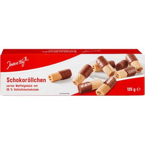 Waffeln JedenTag Schoko-Röllchen, Vollmilch