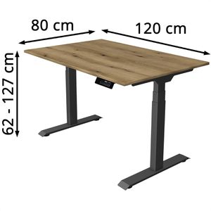 Produktbild für Schreibtisch Kerkmann Move 1 stable, asteiche / anthrazit