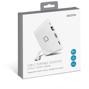 Produktbild für Dockingstation Dicota USB-C Mobile 9-in-1, D31729