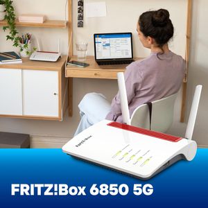 Produktbild für WLAN-Router AVM FRITZ!Box 6850 5G v2, 20003180, 5G