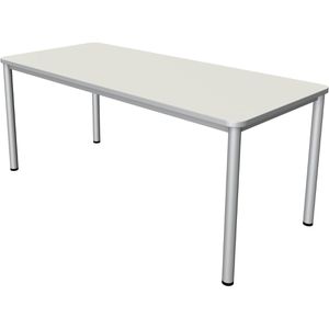 Produktbild für Schreibtisch Kerkmann Prime 11040710, weiß / silber