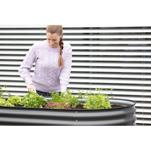 Produktbild für Hochbeet Westmann Grow Faster Oval, aus Stahl