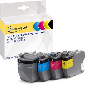Produktbild für Tinte Böttcher-AG für Brother LC-422XLVAL Value Pack