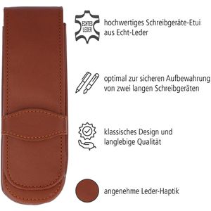 Produktbild für Stifteetui Online 41049 braun, für 2 Stifte