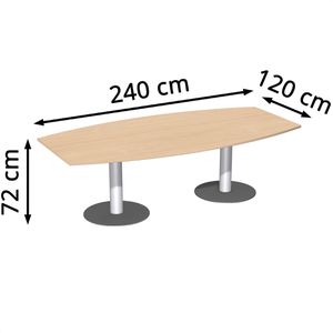 Produktbild für Konferenztisch Geramöbel N-13TF2412-B