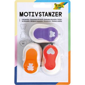 Motivstanzer Folia 7019 Herz, Bär, Schmetterling