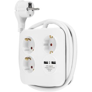 Steckdosenleiste REV-Ritter Powerquad, 1,4m Kabel