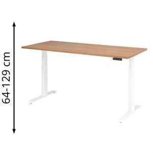 Produktbild für Schreibtisch Hammerbacher XDKB 19, nussbaum / weiß