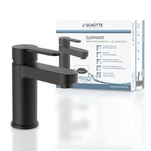 Produktbild für Waschtischarmatur Schütte Elephant, schwarz matt