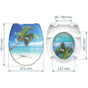 Produktbild für WC-Sitz Schütte Carribean 82363, oval, aus Duroplast