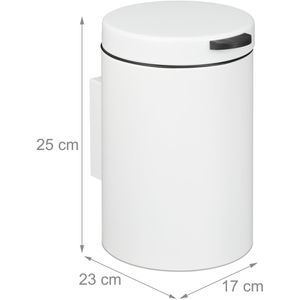 Produktbild für Mülleimer Relaxdays 10038562, weiß