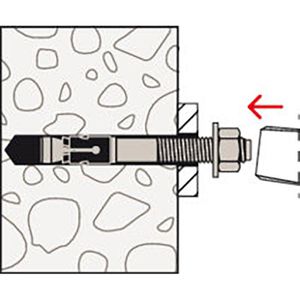 Produktbild für Schwerlastdübel Fischer FAZ II Plus 8/10 gvz
