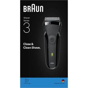 Produktbild für Elektrorasierer Braun Series 3 Close &amp; Clean, 300s, grau