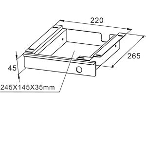 Produktbild für Unterbau-Schublade SO-TECH CAVO, grau, aus Metall